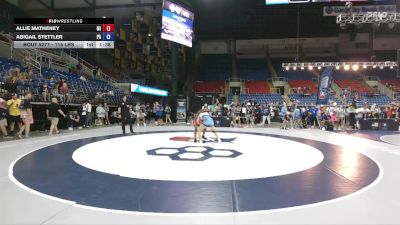 115 lbs Champ. Rd Of 64 - Allie Matheney, MI vs Abigail Stettler, PA