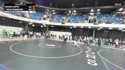 115 lbs Semifinal - Violet Pennington, Pekin vs Makensi Martin, Unattached