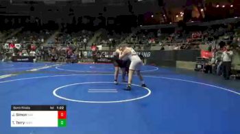 285 lbs Semifinal - Joel Simon, Simmons Academy Wrestling Saw vs Tyson Terry, Nebraska Boyz