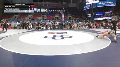 95 lbs Cons. Sub-quarters - Kendra Ege, IL vs Hayden Kumfer, AK