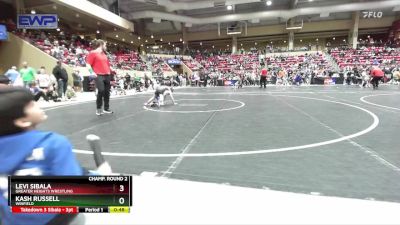 58 lbs Champ. Round 2 - Kash Russell, Winfield vs Levi Sibala, Greater Heights Wrestling