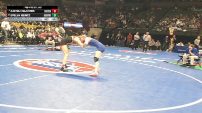 120 Class 1 lbs Cons. Round 2 - Evelyn Heintz, Rock Port vs Aalyiah Sanders, Odessa