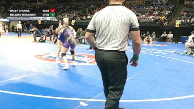 120 Class 1 lbs Cons. Round 2 - Haley Brooks, Holden vs Delaney Measimer, Affton