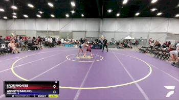 106 lbs 2nd Wrestleback (16 Team) - Sadie Rhoades, Utah vs Addisyn Darling, Nebraska