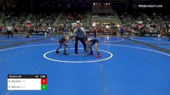 67 lbs Prelims - Braiden Bartlett, 3F Wrestling vs Davin Renick, Honey Badger WC