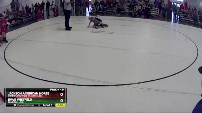 24 lbs Semifinal - Jackson American Horse, Gordon/Rushville Jr. Wrestling vs Evan Wietfeld, Clarkson Leigh