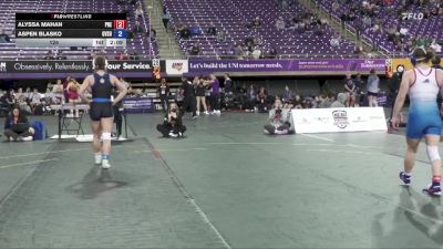 124 lbs Quarters & 1st Wb (16 Team) - Aspen Blasko, Grand Valley State vs Alyssa Mahan, Presbyterian