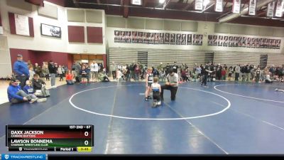 67 lbs Cons. Round 2 - Lawson Bonnema, Charger Wrestling Club vs Daxx Jackson, Carbon Raptors