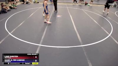 132 lbs Cons. Round 1 - Lane Karsten, Owatonna vs Nasir Al Din Luqman, Minnesota