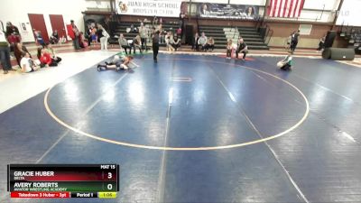 110 lbs Cons. Semi - Avery Roberts, Aviator Wrestling Academy vs Gracie Huber, Delta