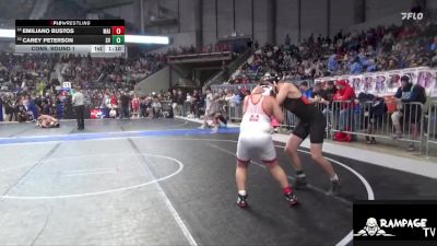 150 lbs Cons. Round 1 - Carey Peterson, Smoky Valley vs Emiliano Bustos, Maize