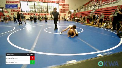 49-53 lbs Rr Rnd 3 - Elijah Garcia, Standfast OKC vs Baker James, Blaine County Grapplers