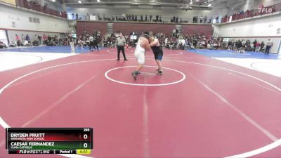 285 lbs Cons. Round 5 - Caesar Fernandez, Yuma Catholic vs Dryden Pruitt, Sahuarita High School