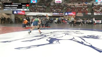 G - 130 lbs Cons. Round 2 - Adalyn Cummings, Glacier (Kalispell) (Girls) vs Isabella Cowan, Havre (Girls)