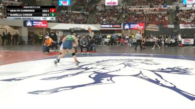 G - 130 lbs Cons. Round 2 - Adalyn Cummings, Glacier (Kalispell) (Girls) vs Isabella Cowan, Havre (Girls)