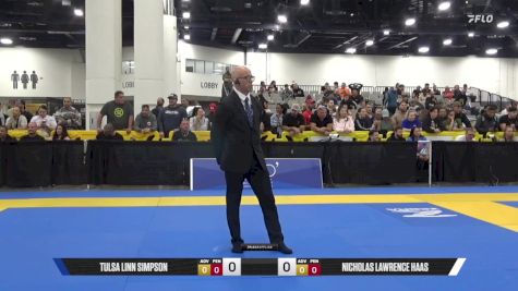 Nicholas Lawrence Haas vs Tulsa Linn Simpson 2025 World IBJJF Jiu-Jitsu No-Gi Championship