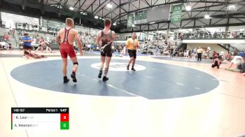 148-157 lbs Quarterfinal - Kobe Lear, Fox Lake WC vs Adam Meenen, Sauk Valley Wrestling