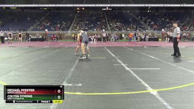 D4-175 lbs Cons. Round 3 - Colton Symons, New Lothrop HS vs Michael Pfeiffer, Benzie Central HS