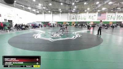 174 lbs Quarterfinal - Crosby Schlosser, UW-Parkside vs Matt Ortiz, McKendree University