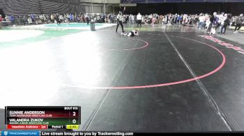 58 lbs Champ. Round 1 - Valandra Zukov, Rainier Junior Wrestling Club vs Sunnie Anderson, Team Aggression Wrestling Club