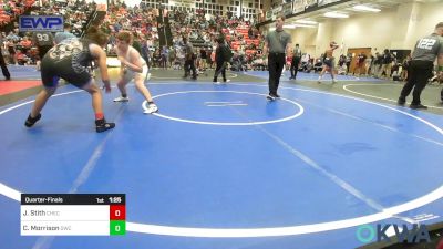 155 lbs Quarterfinal - Jacob Stith, Checotah Matcats vs Corbin Morrison, Salina Wrestling Club