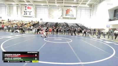 75 lbs Quarterfinal - Andrew Dolson, B2 Wrestling Academy vs Navelle Hawkins, SV Saber Den Wrestling Club