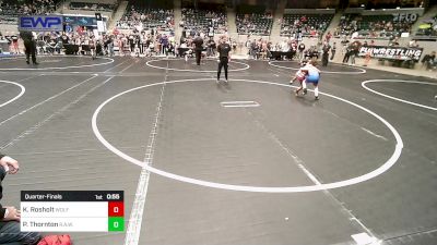 66 lbs Quarterfinal - Kaine Rosholt, Wolfpak Wrestling vs Parker Thornton, R.A.W.