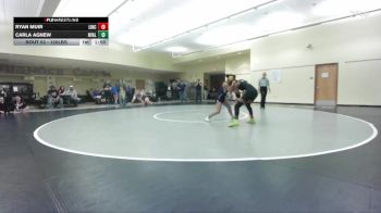 120lbs Champ. Round 1 - Carla Agnew, Naches Valley (Girls) vs Ryan Muir, Lincoln (Girls)