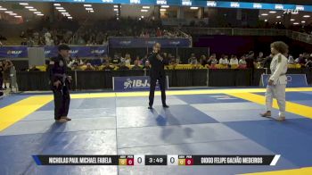 Nicholas Paul Michael Fabela vs Diogo Felipe Galvão Medeiros 2026 Pan Kids Jiu-Jitsu IBJJF Championship