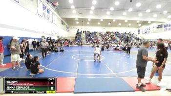 130 lbs Cons. Round 3 - Jenna Ceballos, Villa Park High School Wrestli vs Tia Poti, Temescal Canyon High School