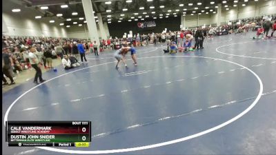 120 lbs Cons. Round 3 - Cale Vandermark, Sebolt Wrestling Academy vs Dustin John Snider, Betterman Elite Wrestling