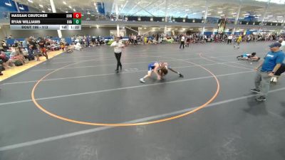 113 lbs Champ. Round 2 - Hassan Crutcher, Unattached vs Ryan Williams, Unattached