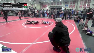 55 lbs Consi Of 8 #1 - Kaysen Peters, Collinsville Cardinal Youth Wrestling vs Bentlee Egleston, Claremore Wrestling Club