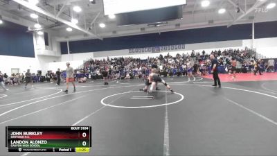 126 lbs Champ. Round 2 - John Burkley, Santiago H.S. vs Landon Alonzo, Canyon High School