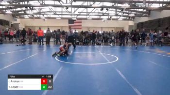 73 lbs Prelims - Issac Anokye, Junior Terps ES vs Tristan Lopez, Vougar's Honors ES