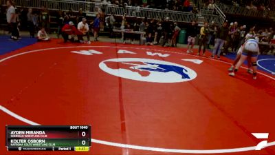 187 lbs Semifinal - Ayden Miranda, Sheridan Wrestling Club vs Kolter Osborn, Natrona Colts Wrestling Club