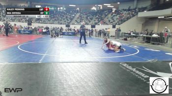 105 lbs Round Of 16 - Kaley Perkins, Lawton IKE vs Mia Ortega, Tulsa Blue T Panthers