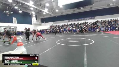 165 lbs Cons. Round 3 - Ryan Hanson, Team So Cal Wrestling Club vs Greg Torosian, World Team Training Center