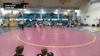 100 lbs 1st Place Match - Caydee Eden, Powell vs Hailee Cooper, Riverton