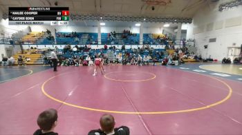 100 lbs 1st Place Match - Caydee Eden, Powell vs Hailee Cooper, Riverton