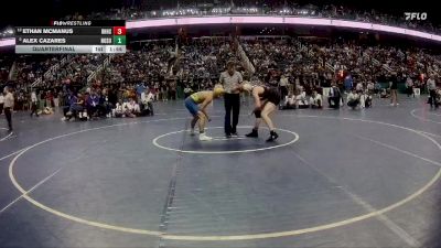 2A 157 lbs Quarterfinal - Alex Cazares, North Surry vs Ethan Mcmanus, Bunker Hill High School