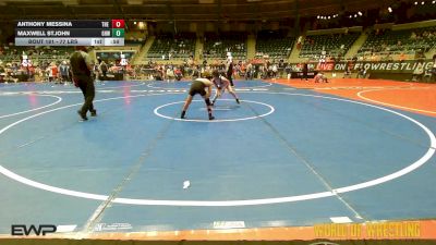 77 lbs 3rd Place - Anthony Messina, The Outsiders Wrestling Club vs Maxwell St.John, Greater Heights Wrestling