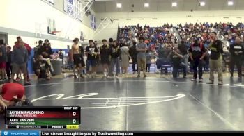 132 lbs Quarterfinal - Jayden Palomino, Santa Ana Wrestling vs Jake Janzen, Canyon High School