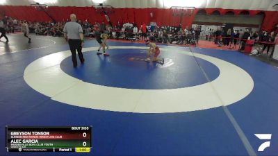 125 lbs Quarterfinal - Greyson Tonsor, Slinger Red Rhinos Wrestling Club vs Alec Garcia, Pardeeville Boys Club Youth Wrestling