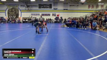106 lbs 7th Place Match - Zayd Igram, Cedar Rapids Jefferson vs Clayton McDonald, Centerville
