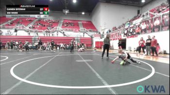52 lbs Quarterfinal - Cainen Sitzman, Tulsa Blue T Panthers vs Jeb Webb, Shelton Wrestling Academy