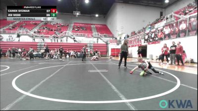 52 lbs Quarterfinal - Cainen Sitzman, Tulsa Blue T Panthers vs Jeb Webb, Shelton Wrestling Academy