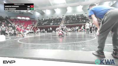 84 lbs Consi Of 8 #2 - Jamison Howard, Caney Valley Wrestling vs Spin Kennedy, Woodland Wrestling Club