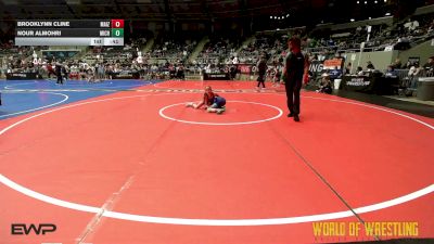 75 lbs Consi Of 4 - Brooklynn Cline, Maize Wrestling Club vs Nour Almohri, Michigan Rev Girls