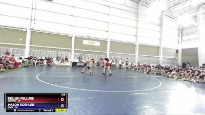 215 lbs Placement Matches (8 Team) - Kellen Fellure, Indiana vs Mason Koehler, Iowa